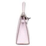 HERMÈS KELLY SELLIER 20 MAUVE PALE BOREAL SATIN ALLIGATOR PALLADIUM HARDWARE