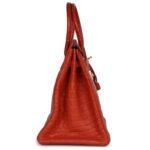 PRE-OWNED HERMÈS BIRKIN 35 SANGUINE MATTE ALLIGATOR GOLD HARDWARE