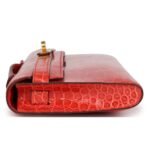 HERMÈS KELLY CUT ORANGE POPPY SHINY POROSUS CROCODILE GOLD HARDWARE