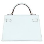 HERMÈS KELLY SELLIER 20 BLEU BRUME CHEVRE GOLD HARDWARE