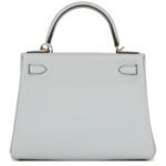 HERMÈS KELLY RETOURNE 28 BLEU PALE CLEMENCE GOLD HARDWARE