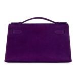 PRE-OWNED HERMÈS KELLY POCHETTE VIOLET DOBLIS GOLD HARDWARE