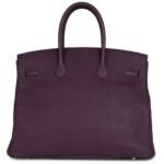 PRE-OWNED HERMÈS BIRKIN 35 CASSIS TOGO PALLADIUM HARDWARE