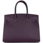 HERMÈS BIRKIN SELLIER 30 CASSIS MADAME PALLADIUM HARDWARE