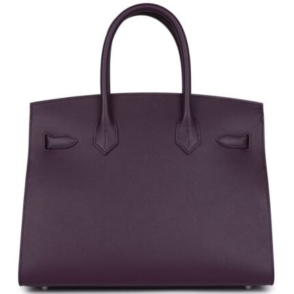 HERMÈS BIRKIN SELLIER 30 CASSIS MADAME PALLADIUM HARDWARE