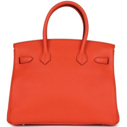 HERMÈS BIRKIN 30 ROUGE PIVOINE CLEMENCE PALLADIUM HARDWARE