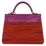 VINTAGE HERMÈS KELLY RETOURNE 32 VIBRATO CYCLAMEN BOX GOLD HARDWARE