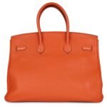 PRE-OWNED HERMÈS BIRKIN 35 ORANGE TOGO GOLD HARDWARE