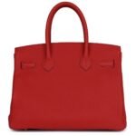 PRE-OWNED HERMÈS BIRKIN 30 GERANIUM TOGO GOLD HARDWARE
