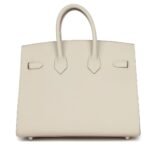 HERMÈS BIRKIN SELLIER 25 CRAIE EPSOM PALLADIUM HARDWARE