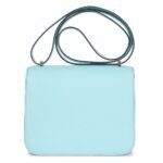 HERMÈS CONSTANCE 18 BLEU ZEPHYR CHEVRE PERMABRASS HARDWARE