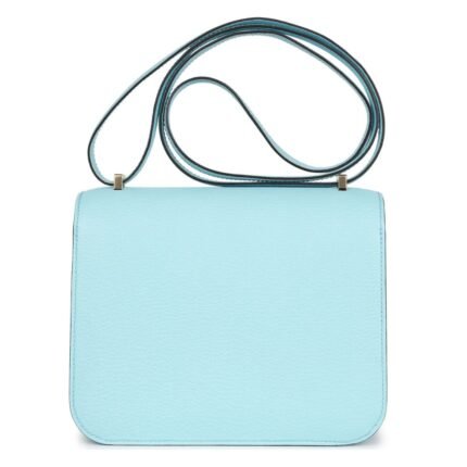 HERMÈS CONSTANCE 18 BLEU ZEPHYR CHEVRE PERMABRASS HARDWARE