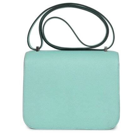 HERMÈS CONSTANCE 18 AQUA CHEVRE PALLADIUM HARDWARE