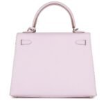 HERMÈS KELLY SELLIER 25 MAUVE PALE EPSOM PALLADIUM HARDWARE