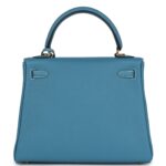 HERMÈS KELLY RETOURNE 25 BLUE JEAN TOGO GOLD HARDWARE