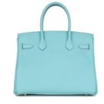 PRE-OWNED HERMÈS BIRKIN 30 BLEU ATOLL EPSOM GOLD HARDWARE