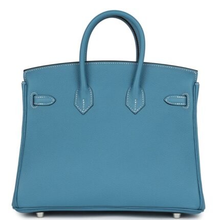 HERMÈS BIRKIN 25 BLUE JEAN TOGO PALLADIUM HARDWARE