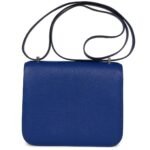 HERMÈS CONSTANCE 18 BLEU ELECTRIC CHEVRE PALLADIUM HARDWARE