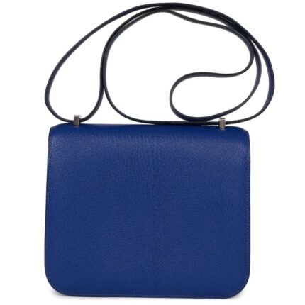 HERMÈS CONSTANCE 18 BLEU ELECTRIC CHEVRE PALLADIUM HARDWARE