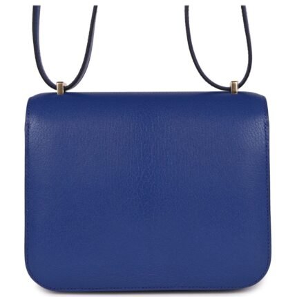 HERMÈS CONSTANCE 18 BLEU ROYAL CHEVRE GOLD HARDWARE