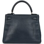 VINTAGE HERMÈS KELLY RETOURNE 28 BLEU MARINE COURCHEVEL GOLD HARDWARE