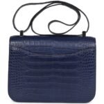 HERMÈS CONSTANCE 1-24 BLEU SAPHIR MATTE ALLIGATOR MARQUETTE PALLADIUM HARDWARE