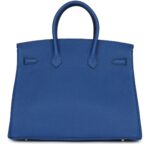 PRE-OWNED HERMÈS BIRKIN 35 BLEU ROYAL TOGO GOLD HARDWARE