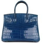 PRE-OWNED HERMÈS BIRKIN 30 MYKONOS SHINY NILOTICUS CROCODILE PALLADIUM HARDWARE