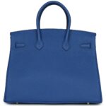 PRE-OWNED HERMÈS BIRKIN 35 BLEU ROYAL TOGO GOLD HARDWARE