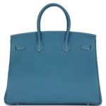 HERMÈS BIRKIN 35 BLUE JEAN TOGO PALLADIUM HARDWARE