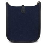 HERMÈS EVELYNE TPM BLEU NUIT FEUTRE AND CABAN SWIFT GOLD HARDWARE
