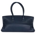 PRE-OWNED HERMÈS SHOULDER BIRKIN 42 JPG BLEU DE PRUSSE CLEMENCE PALLADIUM HARDWARE