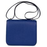 HERMÈS CONSTANCE 18 BLEU ELECTRIC CHEVRE PALLADIUM HARDWARE