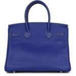 PRE-OWNED HERMÈS BIRKIN 30 BLEU ELECTRIC CANDY EPSOM PALLADIUM HARDWARE