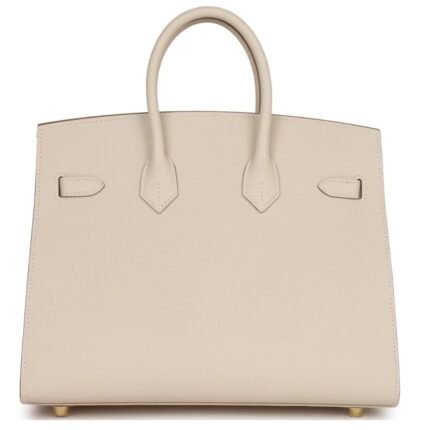 HERMÈS BIRKIN SELLIER 25 CRAIE EPSOM GOLD HARDWARE