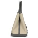 HERMÈS GARDEN PARTY 30 GRIS MEYER NEGONDA AND BETON MILITARY CANVAS PALLADIUM HARDWARE