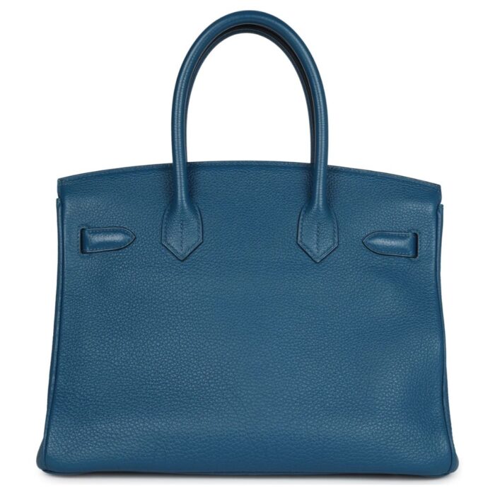 PRE-OWNED HERMÈS BIRKIN 30 COLVERT TOGO PALLADIUM HARDWARE