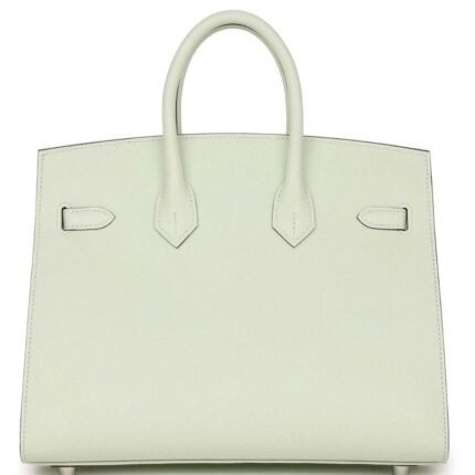 HERMÈS BIRKIN SELLIER 25 VERT FIZZ EPSOM PALLADIUM HARDWARE