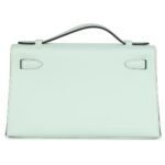 HERMÈS KELLY POCHETTE VERT PEPPERMINT SWIFT PALLADIUM HARDWARE