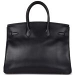 VINTAGE HERMÈS BIRKIN 35 BLEU NAVY BOX PALLADIUM HARDWARE