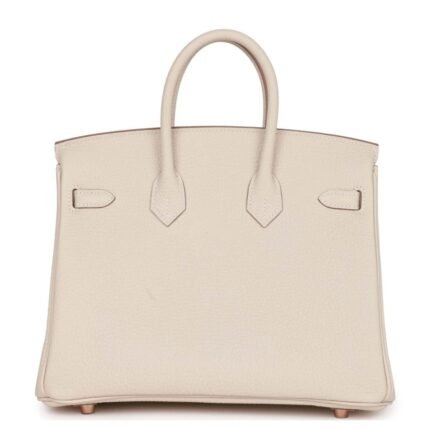 HERMÈS BIRKIN 25 CRAIE TOGO ROSE GOLD HARDWARE