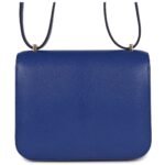 HERMÈS CONSTANCE 18 BLEU ROYAL CHEVRE GOLD HARDWARE