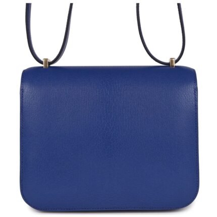 HERMÈS CONSTANCE 18 BLEU ROYAL CHEVRE GOLD HARDWARE