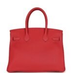 PRE-OWNED HERMÈS BIRKIN 30 ROUGE PIVOINE TOGO GOLD HARDWARE