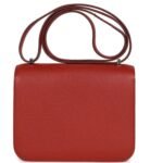 HERMÈS CONSTANCE 18 BRIQUE VERSO CHEVRE MYSORE PALLADIUM HARDWARE