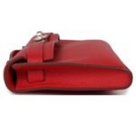 HERMÈS KELLY CUT ROUGE CASAQUE SWIFT PALLADIUM HARDWARE