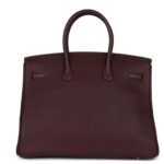 PRE-OWNED HERMÈS BIRKIN 35 BORDEAUX FJORD GOLD HARDWARE