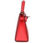HERMÈS SPECIAL ORDER (HSS) KELLY SELLIER 20 ROSE TEXAS VERSO CHEVRE PERMABRASS HARDWARE