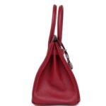 HERMÈS BIRKIN 30 ROUGE GRENAT EPSOM PALLADIUM HARDWARE