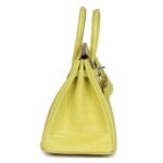 HERMÈS BIRKIN 25 LIME MATTE ALLIGATOR PALLADIUM HARDWARE